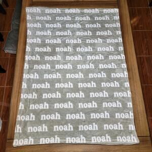 Sage Green Fleece Infant Blanket "NOAH" 29" X 40"